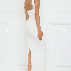Hello Molly White Backless Dress